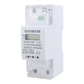 Baomain Single Phase Smart Energy Meter DDS238-2 WiFi 110-230 VAC 5(65) Amp 50/60 Hz, 1600imp/kWh