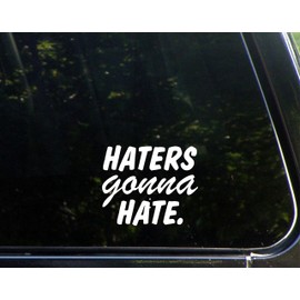 Sweet Tea Decals Haters Gonna Hate. - 4 1/2" x 3 3/4" - Vinyl Die Cut Decal/Bumper Sticker for Windows, Trucks, Cars, Laptops, Macbooks, Etc.