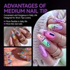 Gelike ec 240pcs Medium Almond Nail Tips: Full Coverage Medium