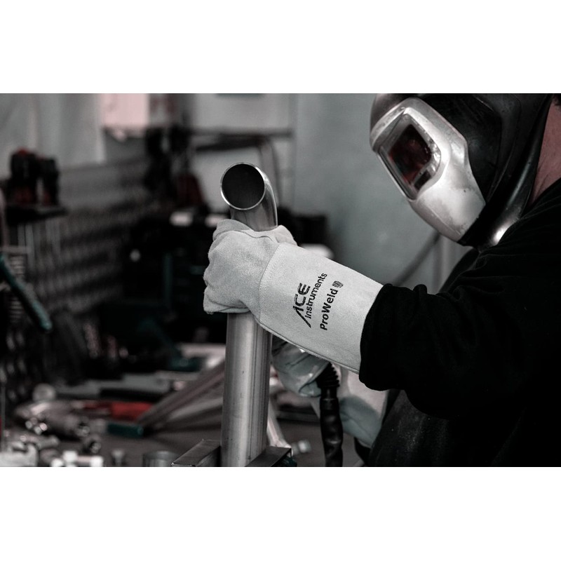 ACE ProWeld Welding Work Gloves - Protective Leather Gloves for