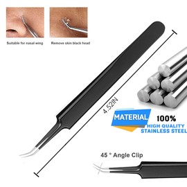 Free Eagle Blackhead Remover Tool Comedones Extractor Acne Removal Kit 4 Pcs for Whitehead Popping, Blemish Removing for Nose Face Tools with a Box (4)