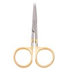 Dr. Slick Arrow Scissor, 3-1/2", Bent Shaft, Gold Loops, Straight