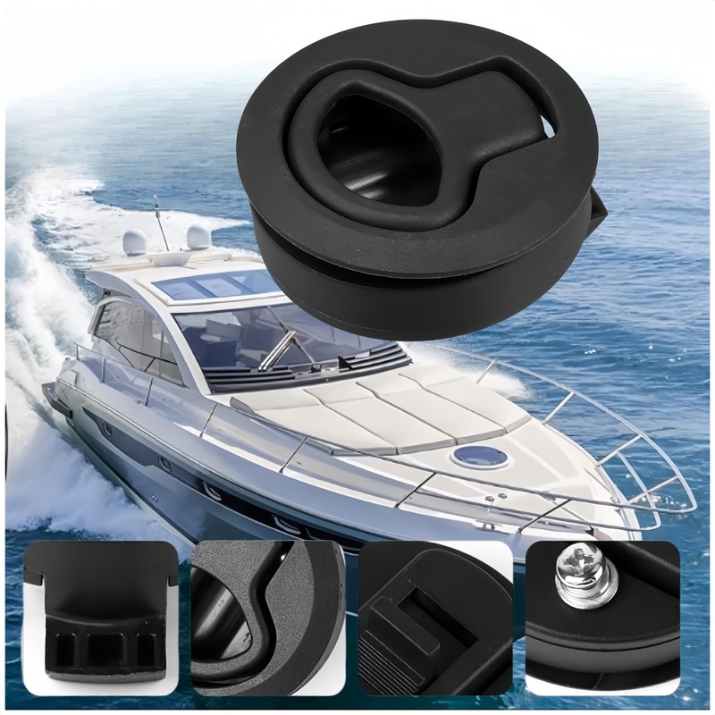 Hatch Latch Lock Boat Flush Pull Latch Black Flush Pull