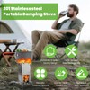 Rocket Stove Camping Wood Stove for Cooking Portable Removable Wood