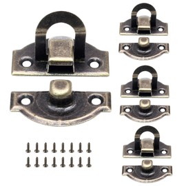 Waziaqoc 4Pcs Antique Toggle Hasp Latch, Small Iron Duckbilled Latch Retro Style Decorative Hasp Latch Hardware for Wooden Box Cabinet Chest Jewelry Box, Bronze