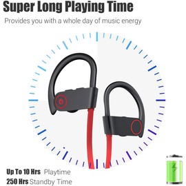 AUKEPT U8 Wireless Earbuds Bluetooth Sport Headphones IPX7 Waterproof Ear Buds Over Ear Earphones with Earhook and Mic for Running Workout Fittness