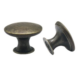 Kitchen Cabinet Cupboard Drawer Door Knobs Set of 12 Vintage Shabby Chic Round Knobs and Handles for Chest of Drawers Kitchen Cabinet Cupboards Bronze Styleφ30mm
