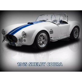 1965 Shelby Cobra in White & Blue NEW METAL SIGN: 12x16" & Ships Free