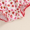 baorji Baby Girl Strawberry Outfit Strawberry Print Smocked Romper Short