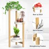 Wisuce Bamboo Plant Stands Indoor, 3 Tier Plant Stand Tall
