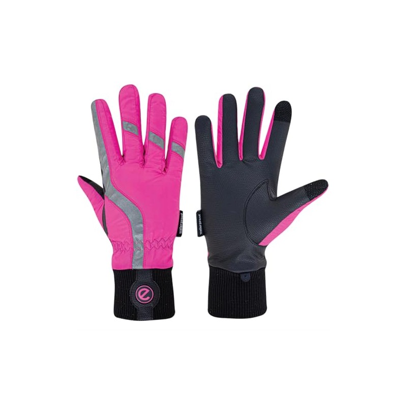 eGlove eQUEST Waterproof Equestrian Horse Riding and Yard Gloves (Flouro