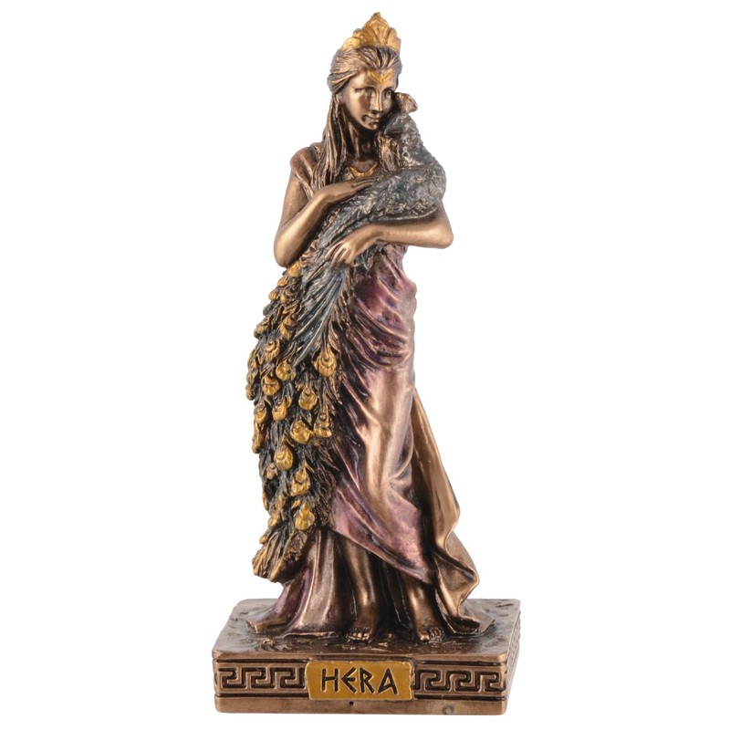 Veronese Miniature Figurine Greek Goddess Hera - Painted with Bronze