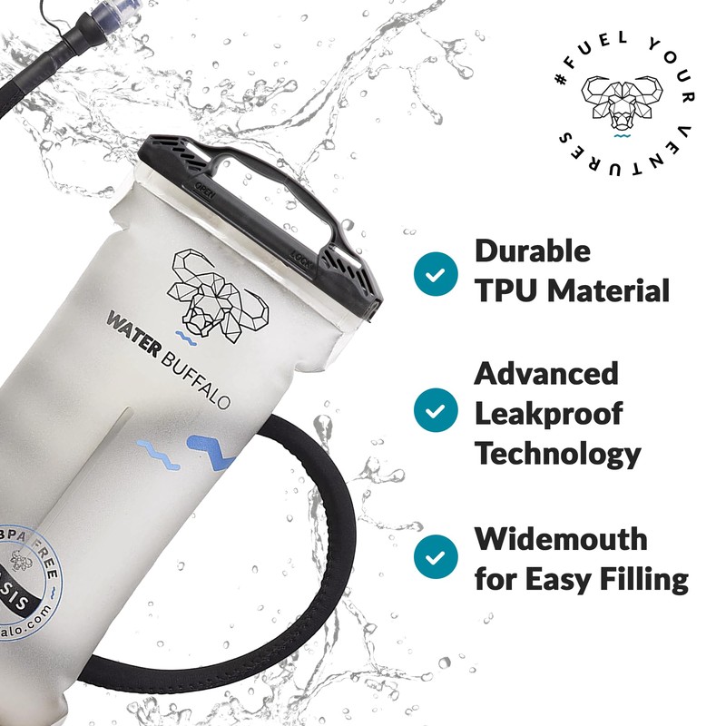 Water Buffalo Hydration Bladder - Water Bladder for Hiking Backpack