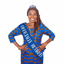 JPACO 2025 Retirement Tiara & Sash - Officially Retired Sash & Crown for Parties, Events, Gifts, Favors, and Decorations (2025 Blue)