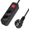 German Power Strip L-Series 2-Way with Switch 1.5 m 3G