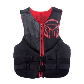 HO Pursuit CGA Mens Wakeboard Vest Black/Red Sz L