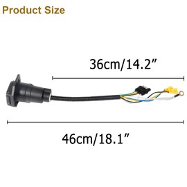 4-Pin to 7-Way Trailer Plug Adapter, 4 Way Flat to 7-Way RV Blade Trailer Wiring Harness Adapter W/Mounting Bracket Reverse Connector Brake Wire Universal Truck Caravan