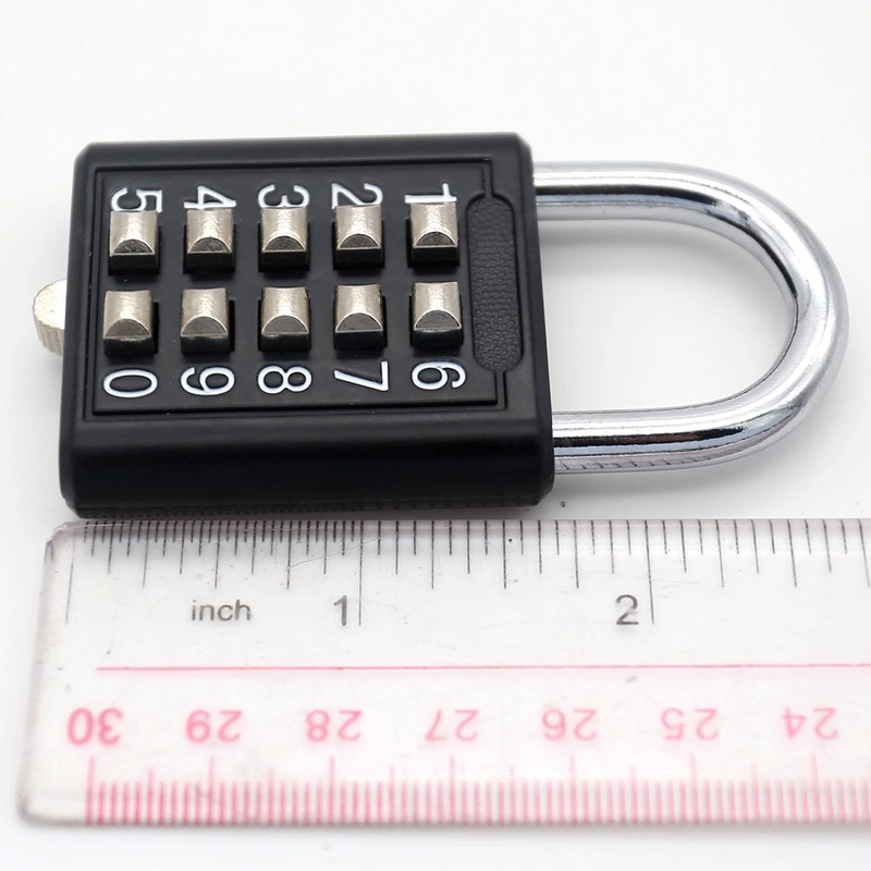MIONI Guard Security 10 Digit Push Button Combination Padlock, 5