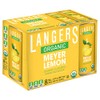 Langers Organic Flavored Sparkling Water, Meyer Lemon, 12 Ounce (Pack