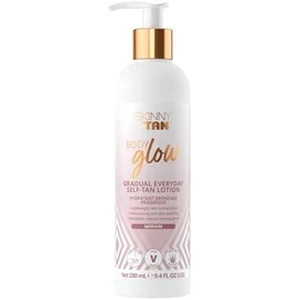 Skinny Tan Body Glow Moisturising Gradual Tan Lotion - Fake Tan Moisturiser, Cruelty-Free, Paraben Free & Vegan Tanning Moisturiser, Body Lotion with Coconut & Vanilla Aroma, 280ml