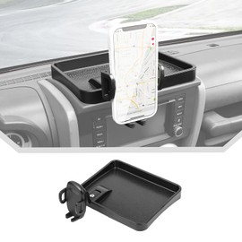 JeCar for JK Phone Holder Mount Center Console Dash Tray Storage Organizer for 2007-2010 Jeep Wrangler JK JKU
