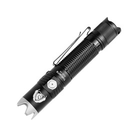 ThruNite BSS V6 Black Scout Survival Customized Edition EDC Flashlight, USB-C Rechargeable LED Flashlight, High 2000 Lumens, 6 Light Modes, Dual Switches Bright Flashlights, Black - CW