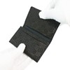 Inden 2501-01-167 Business Card Holder, Large Capacity, Deer Leather, Black