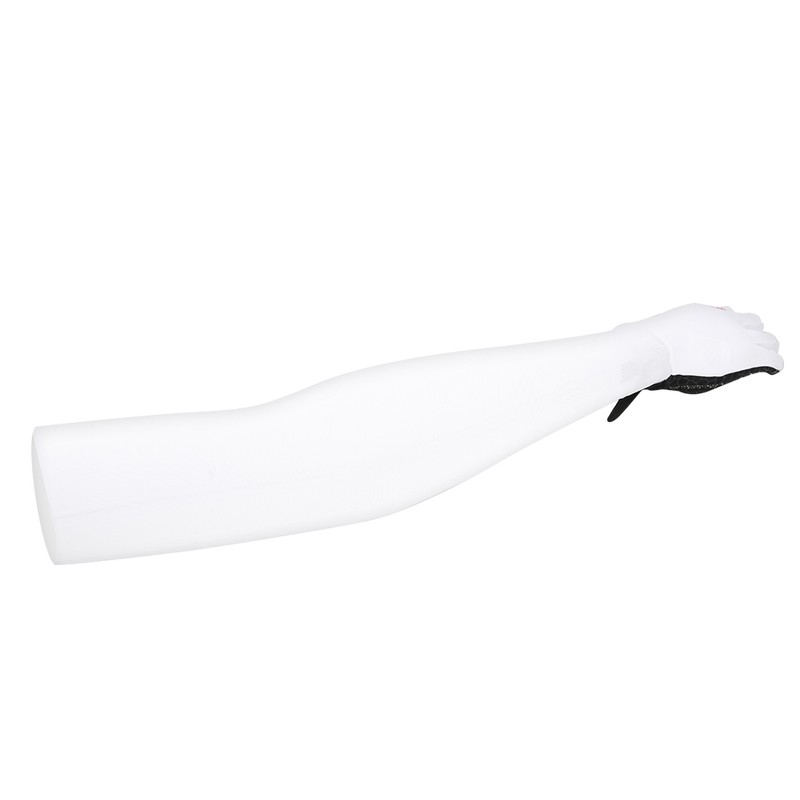 A Pair White Elastic Polyurethane Outdoor Cycling Anti Skid Sunscreen