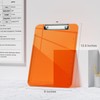 Piasoenc Plastic Clipboards, Translucent Clip Board with Low Profile, Orange