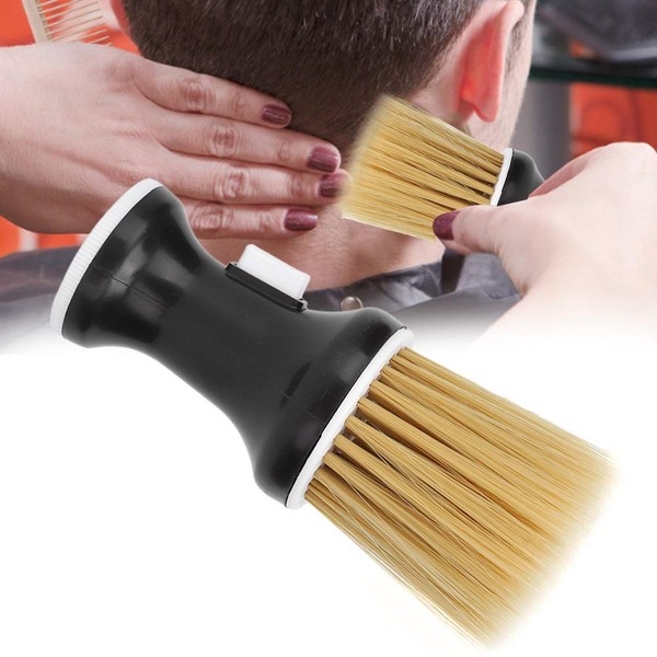 Hair Cleaning Brush, Hairdressing Cleaning Brush Soft Hair Neck Face Duster Brush Hairdressing Powder Storage Styling Dust Cleaning Brush for any Hairdresser or Salon Black