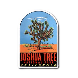 Darknalia | Joshua Tree National Park Vintage Travel Decal Sticker | UV Matte Finish | 2.7 X 4 Inch