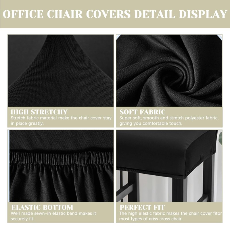GOSTADY Bar Stool Covers Set of 4, Waterproof Barstool Seat