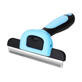 Professional Dog and Cat Brush for Shedding, Deshedding Tool of Dogs, Cats with Short or Long Hair, Small, Medium and Large-Blue
