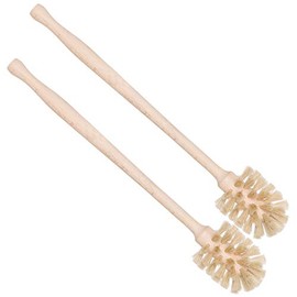 Redecker Horsehair and Beechwood 13-3/4 inch Bottle Brush, Set of 2, Durable Wooden Handle, Dense Natural Bristles, Easily Cleans Vases, Pitchers, Mugs and More, Made in Germany
