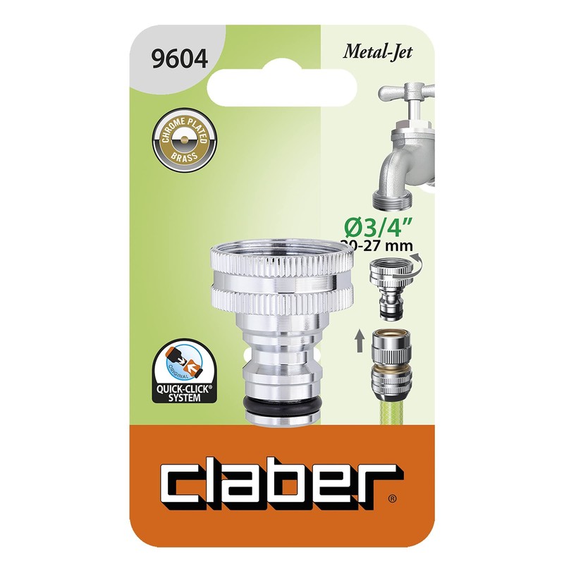 Claber Metal Jet Chrome Plated Brass Tap