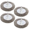 FPPO 4PCS 3 Inch Stainless Steel Wire Wheel Brushes Kit