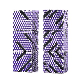 HNCCESG Purple/Black Role Play Dice 6-Piece Metal Dice Set with Dragon Scales, 16 mm Zinc Alloy for DND RPG Table Games (LS Purple/Black)