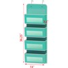 Simple Houseware 4 Clear Window Pocket Over Closet Door Storage