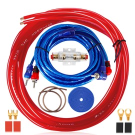 Cable Set, Subwoofer Car Amplifier Cable Set Connection Set 10GA Subwoofer Cable Set Car Audio Cable 1500 W Amplifier Power Amplifier Cable Set 4.5 m for Car Audio Wire Power Cable Power Amplifier