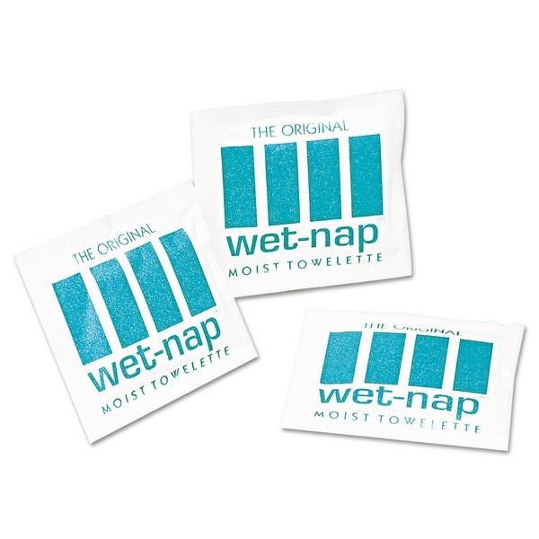 Sani Professional D11055 Wet-Nap Premoistened Towelettes, 5 x 7 3/4, White, 100/Pack, 10 Packs/CT