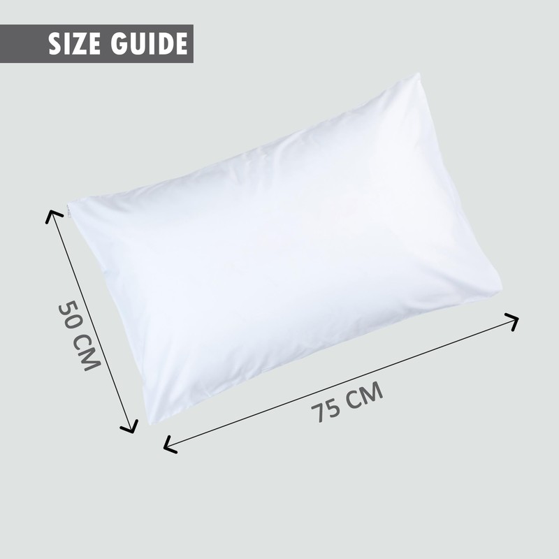 Sirenpho Pack of 12 Pillow Protector Zippered Covers 50x75cm, Anti