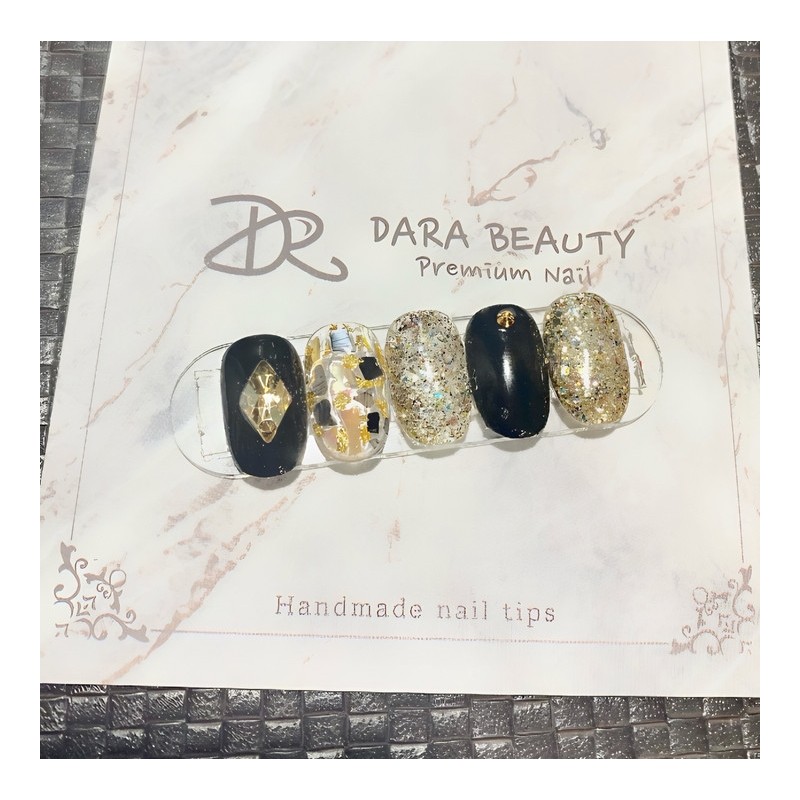 Next day delivery⭐Black mother-of-pearl nails⭐ / 다음날 발송⭐블랙 자개네일⭐