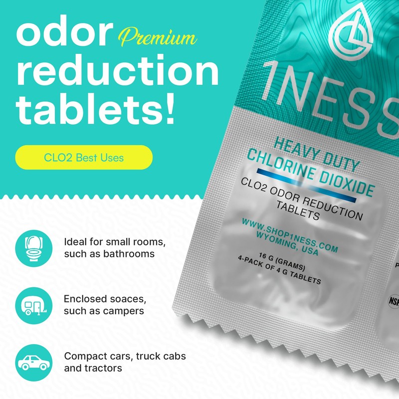 1ness Professional Premium Chlorine Dioxide Odor Neutralizing Kit with Aerator