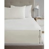 Rapport Luxury Super Soft Percale Plain 16" Deep Single Cream