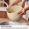Metal Colander with Wood Handle, Powder Coated Kitchen Essential 22cm