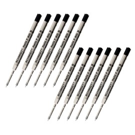 Schmidt P900 Parker Style Ballpoint Pen Refill, Broad Point, Black Ink, Pack of 12 (81273)