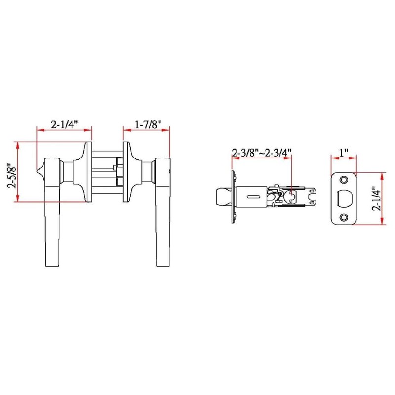 Design House Scroll Privacy Bedroom and Bathroom Door Lever, Polished