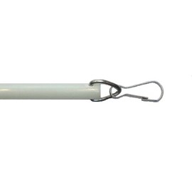 Shade Doctor of Maine 24" Fiberglass Drapery Baton Curtain Wand with Stainless Steel Snap Hook - Our Strongest! (Single)