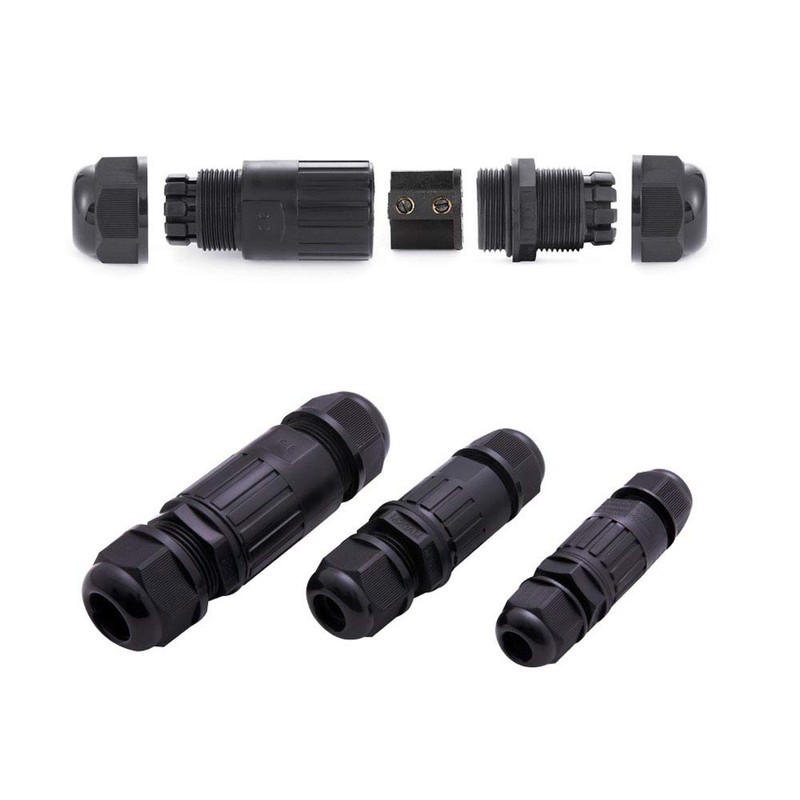 3Pin Waterproof Junction Box Connector Electric Cable Inline Wire Slim