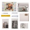 DIY Miniature House Kit,Tiny House Coffee Shop with Furniture &